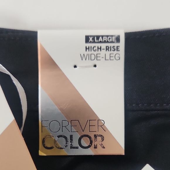 YMI Black Wide Leg Pants High-Rise Waist Forever Color - Picture 5 of 11